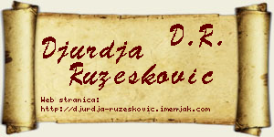 Đurđa Ružesković vizit kartica